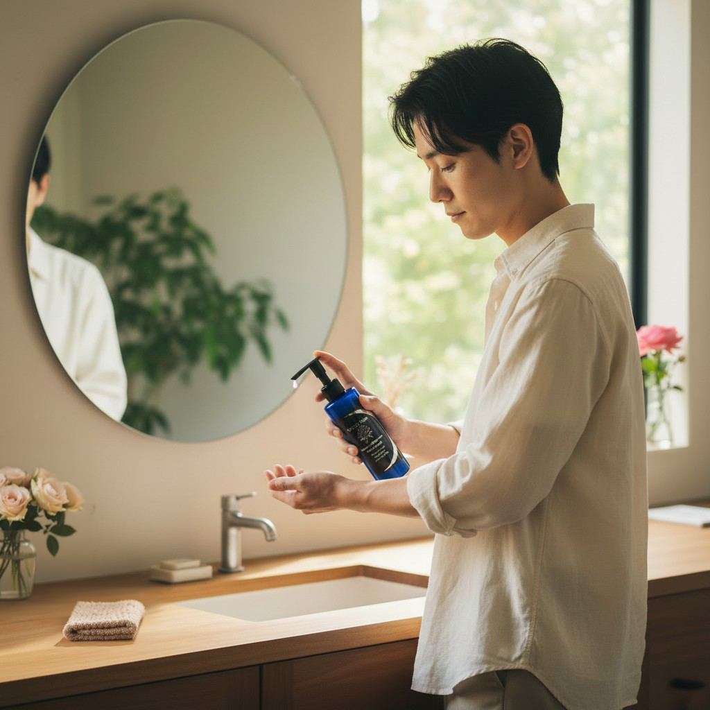 MOON Roseを使用する男性